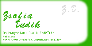 zsofia dudik business card